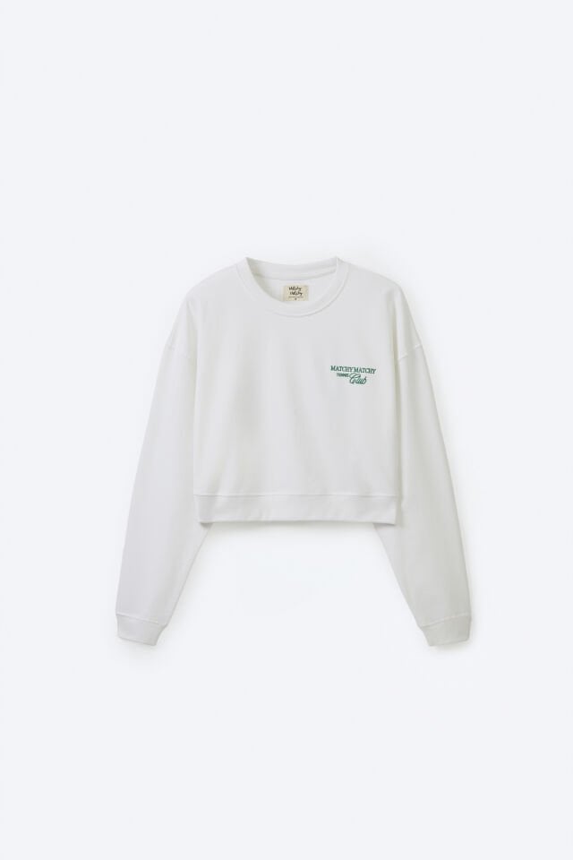 Women's White Tennis Club Sweatshirt