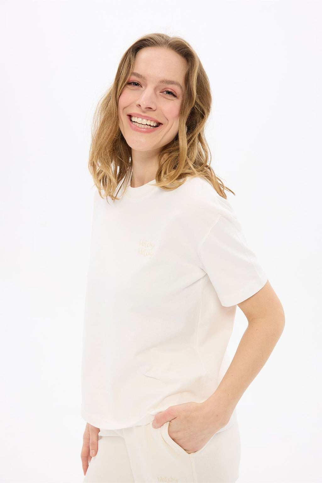 Kadın White Rose T-shirt