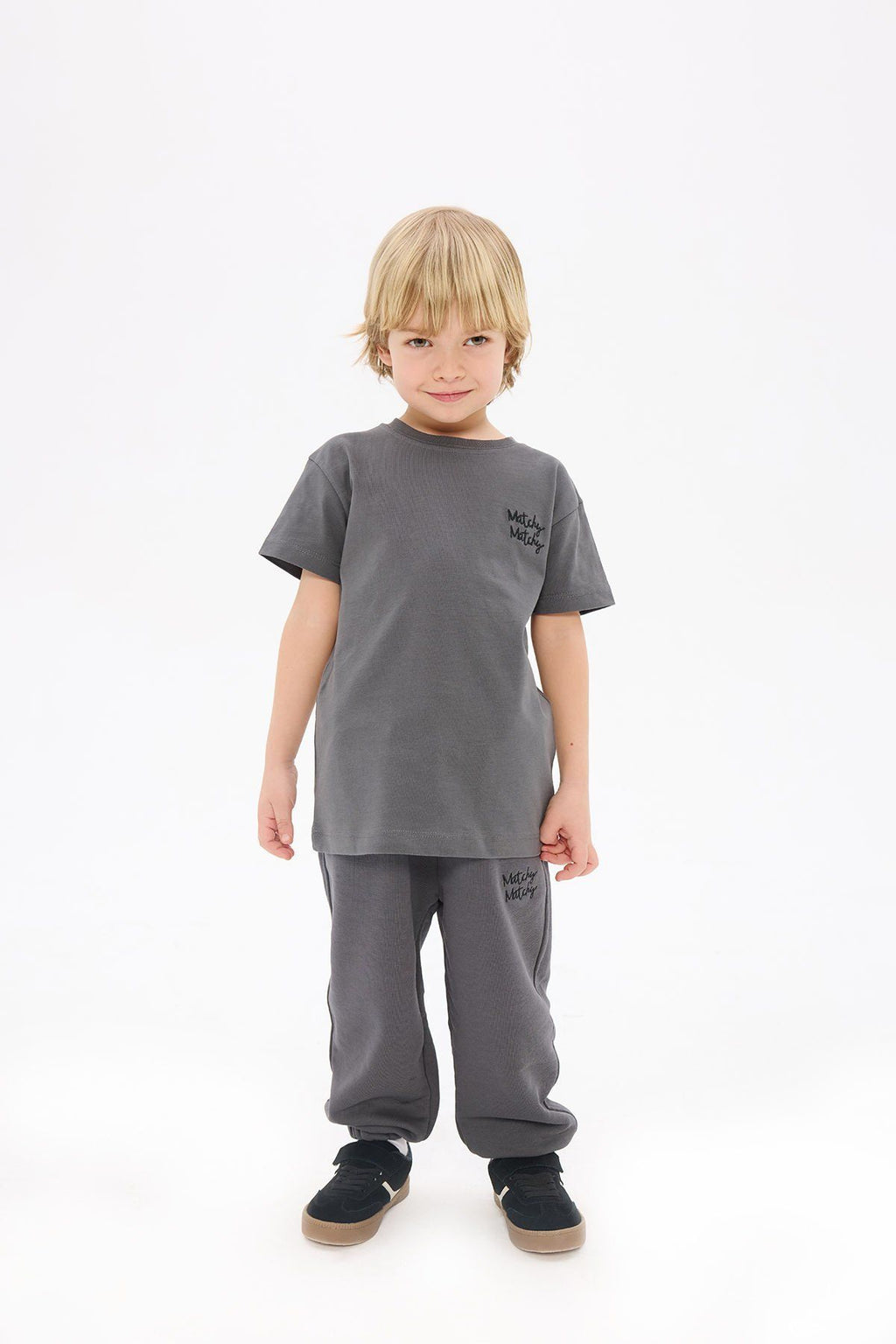 Çocuk Antrasit T-shirt