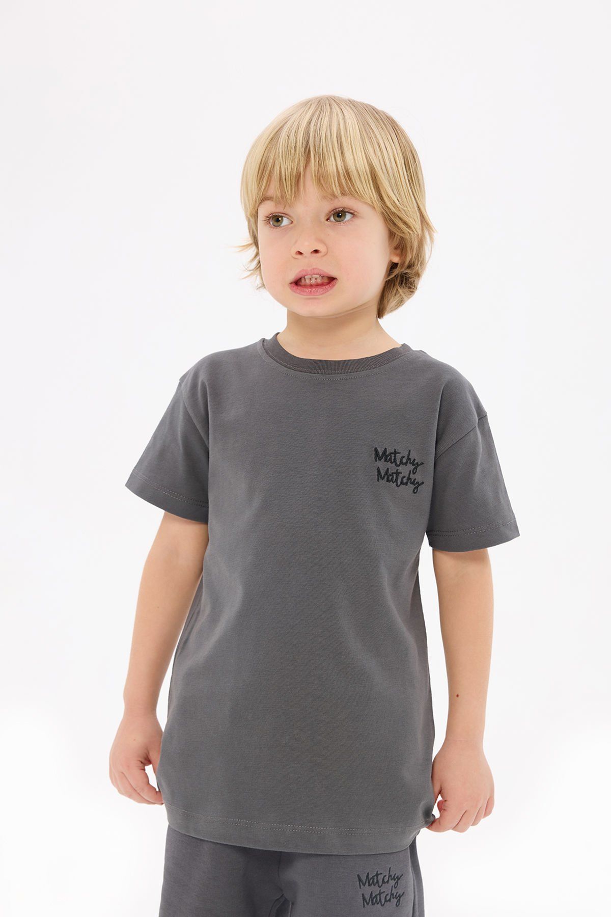 Çocuk Antrasit T-shirt