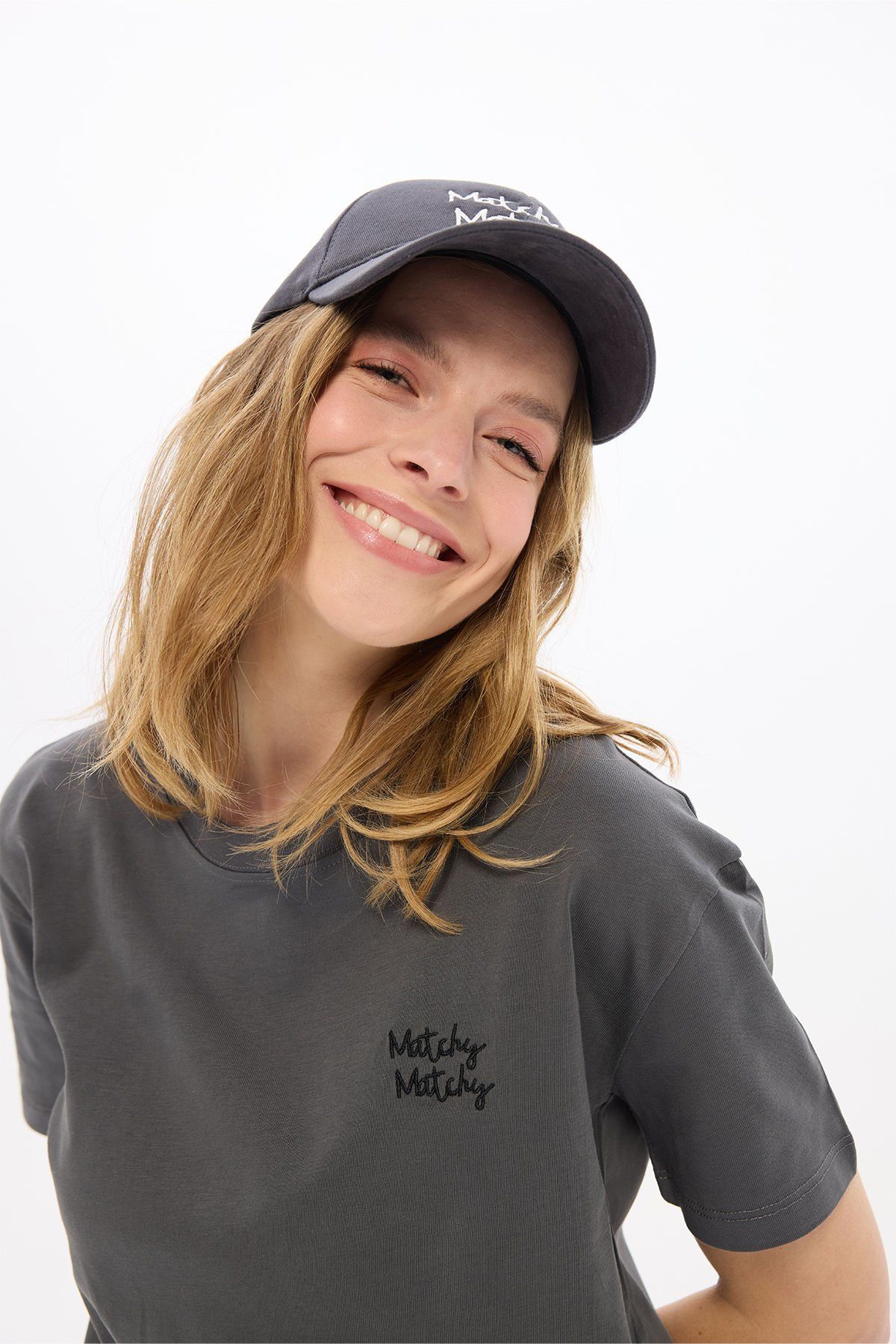 Kadın Antrasit T-shirt