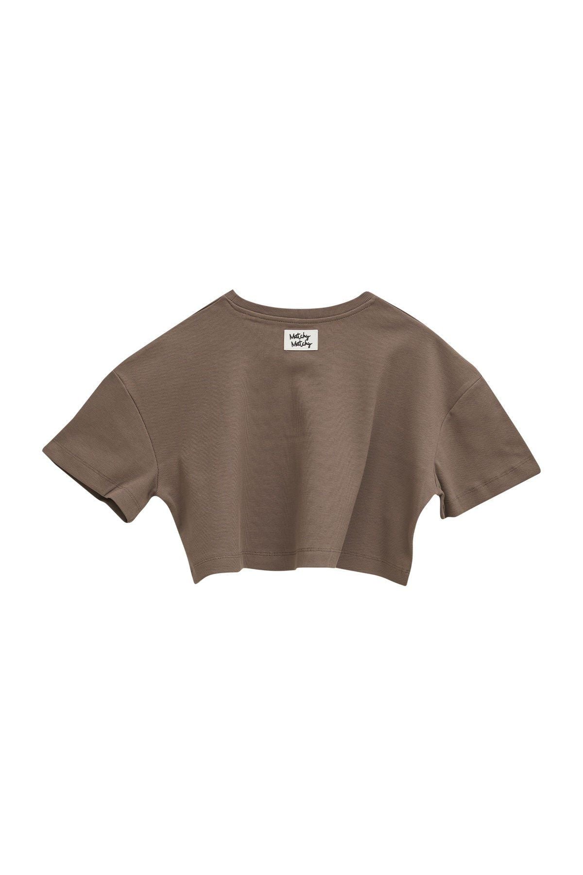 Kadın Pia Espresso Crop Top Skirt Set