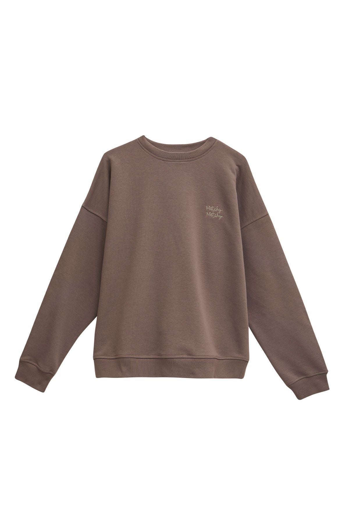 Kadın Espresso Oversize Sweatshirt