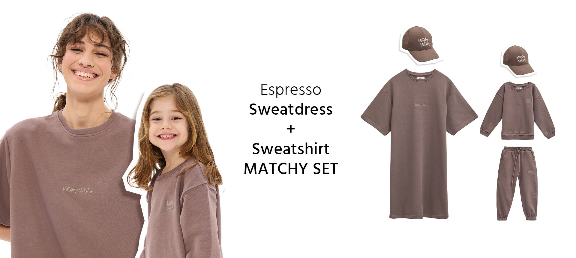 Espresso Sweatdress & Sweatshirt Matchy Set