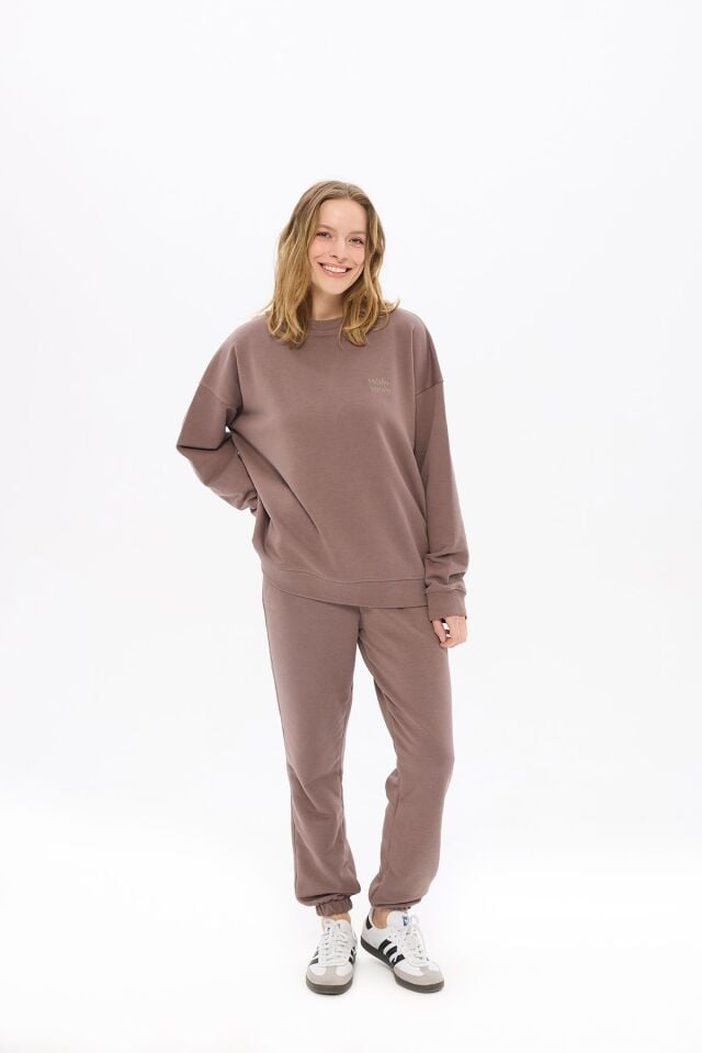 Kadın Espresso Oversize Sweatshirt