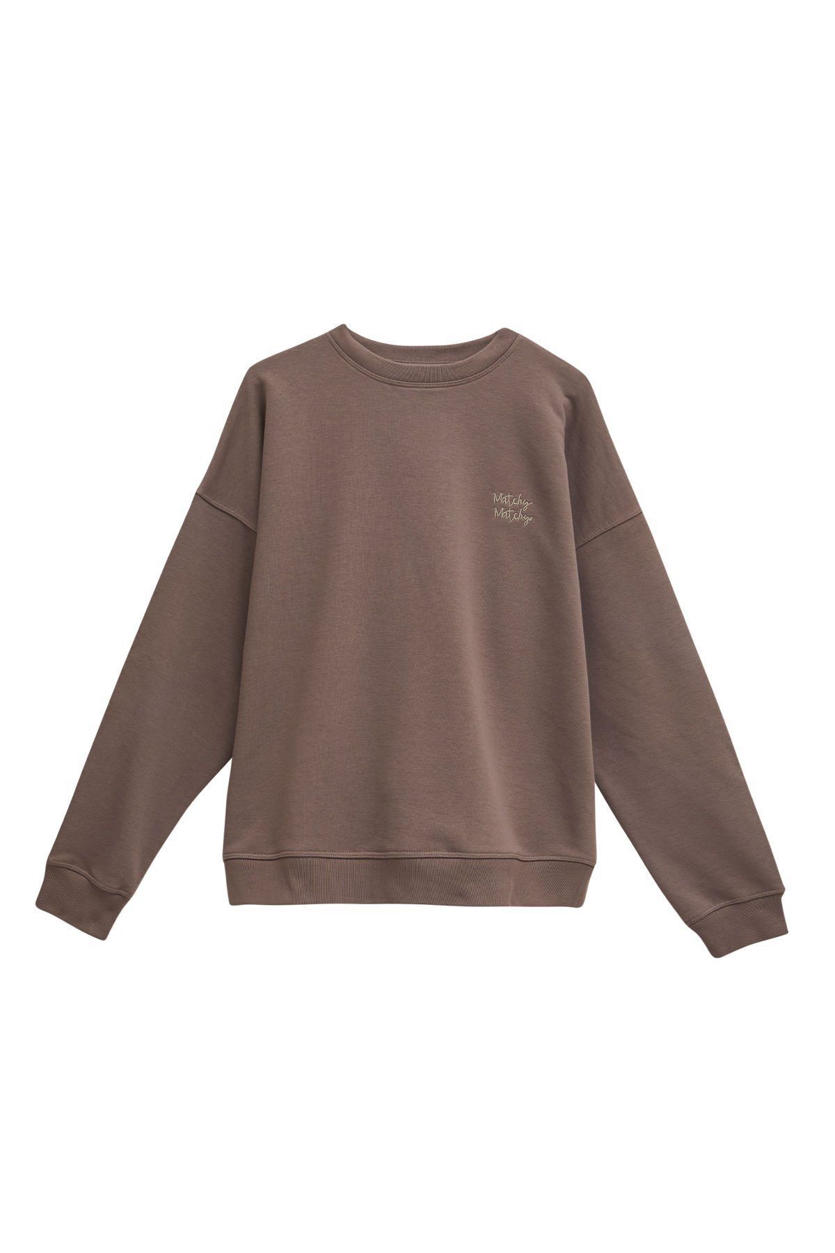 Kadın Espresso Oversize Sweatshirt