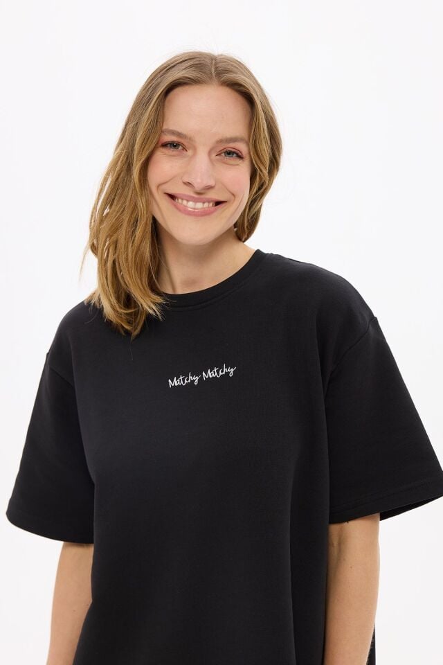 Kadın Black SweatDress