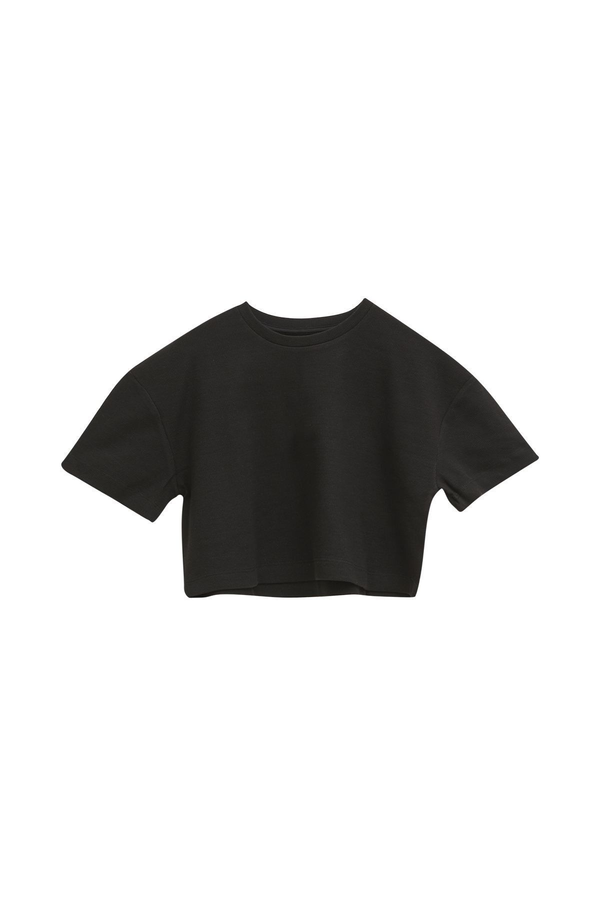 Kadın Pia Black Crop Top Skirt Set