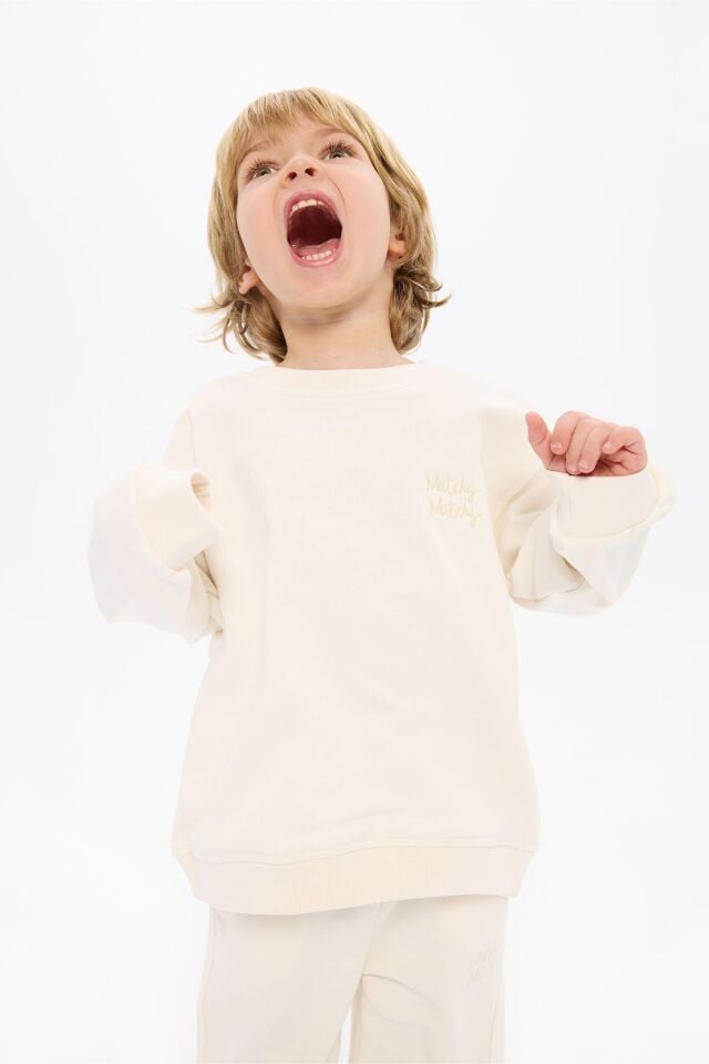 Çocuk White Rose Sweatshirt