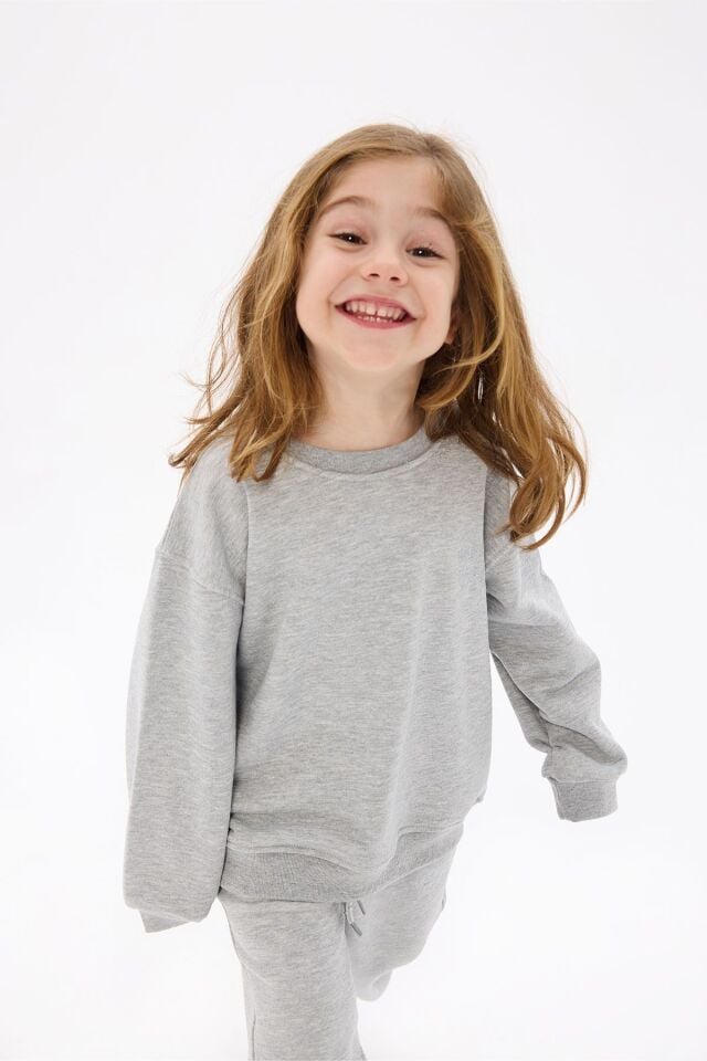 Grey Çocuk Sweatshirt