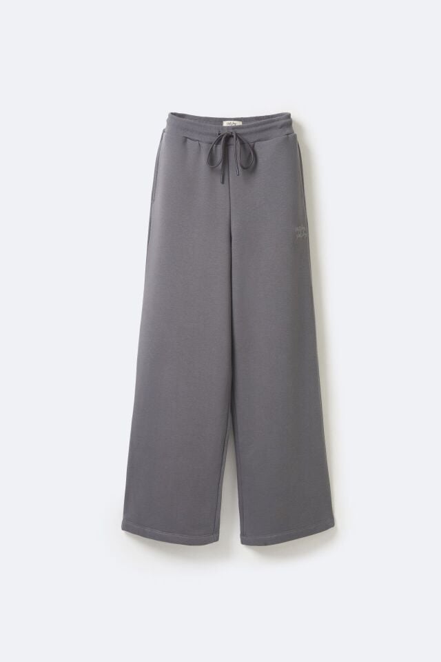 Kadın Wide Flare Antrasit Sweatpant